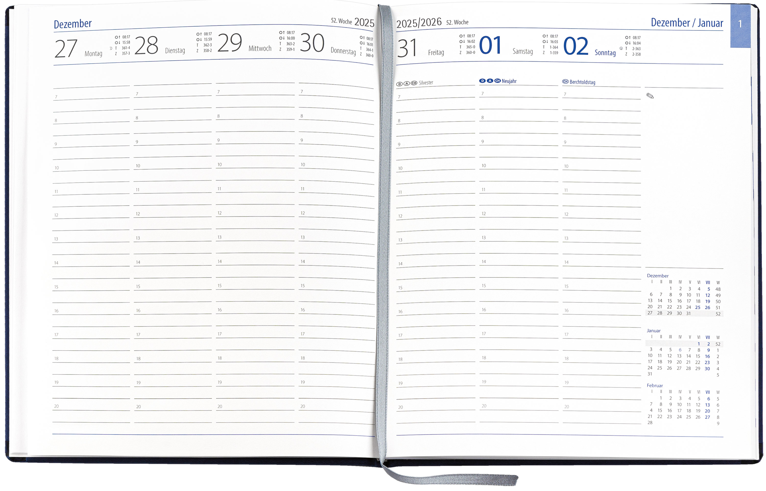 GÜSS Manager-Timer - 1 Woche auf 2 Seiten - 21cm x 26cm