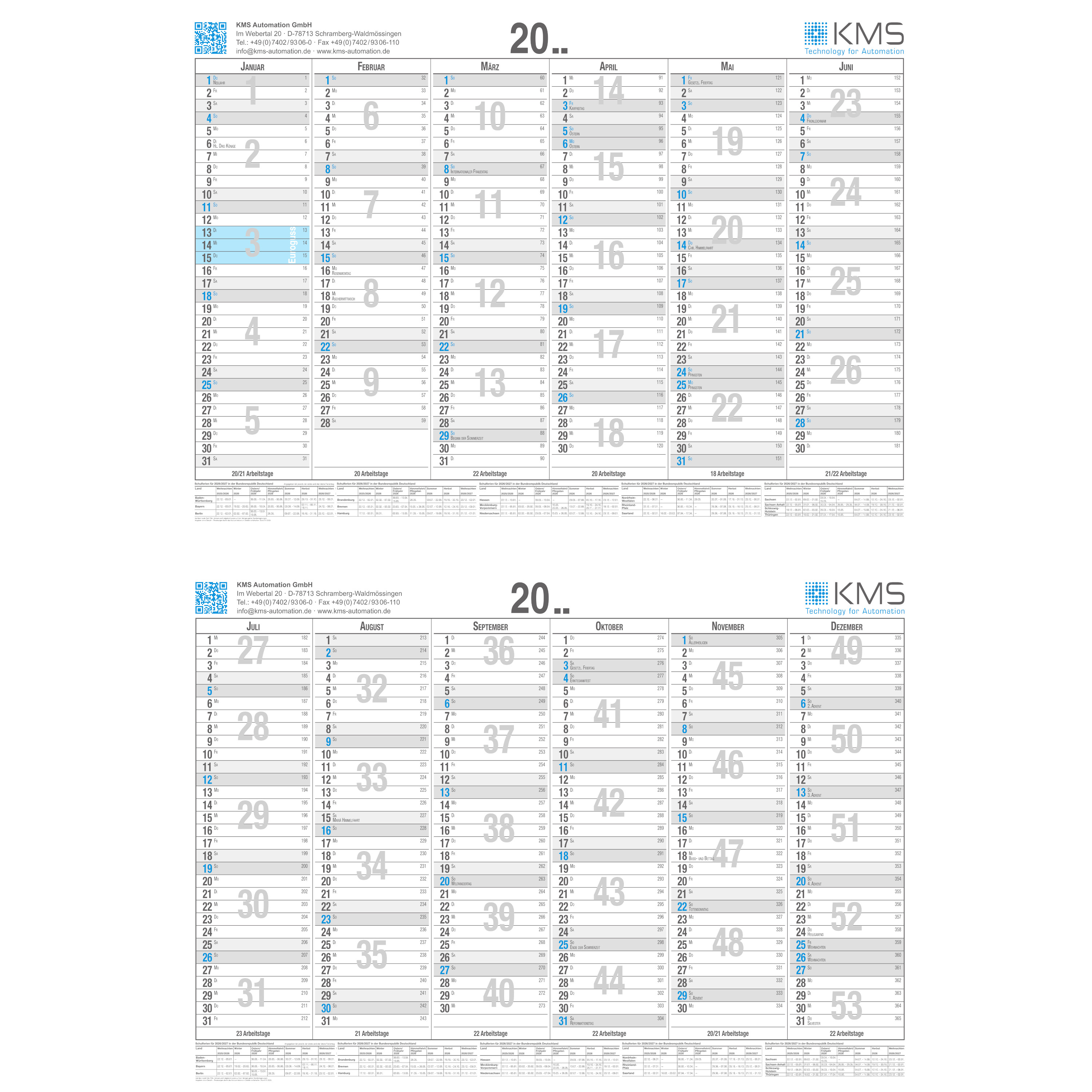 Tafelkalender DIN A4