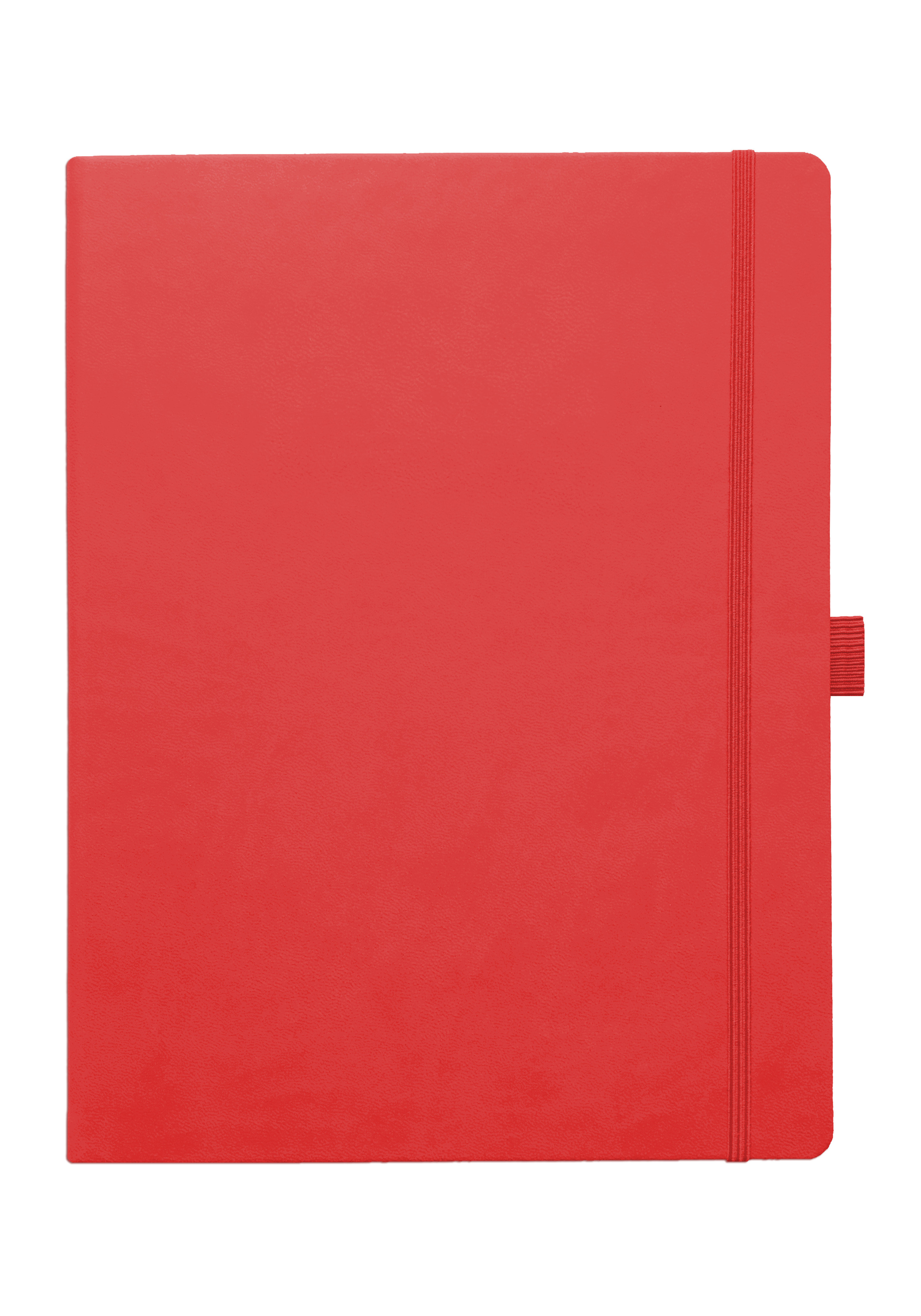 Notizbuch 17 x 25 cm , kariert, 240 S., rot 